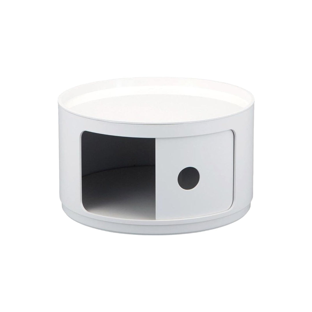 Kartell 495303 Baukastenelement Componibili rund undurchsichtig Durchmesser 42 x 23,5 cm ABS, weiss