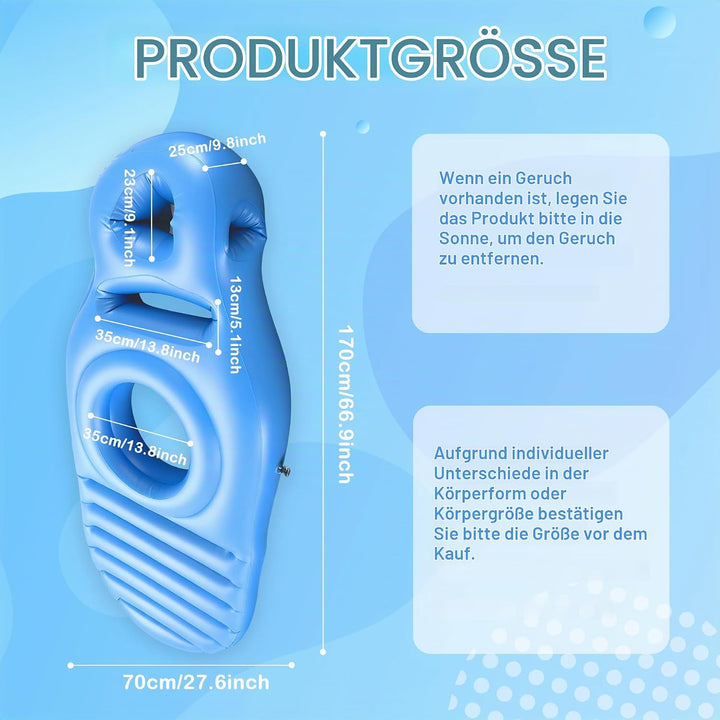 Aufblasbares Schwangerschaftskissen, perforierte PVC-Luftmatratze, Bauchliegematte, Ganzkörper-Schwa