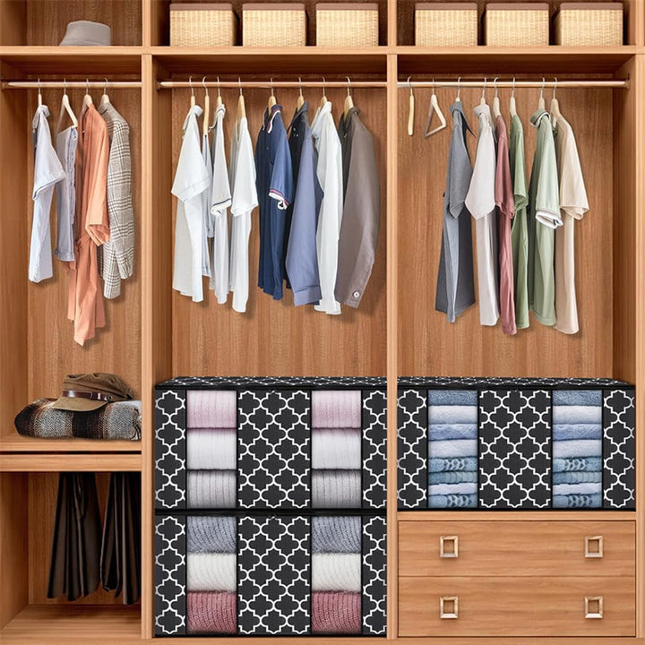 Aufbewahrungstasche Schrank 102L Grosse Organizer Set, 3 Stück Faltbar Kleideraufbewahrung mit Verst