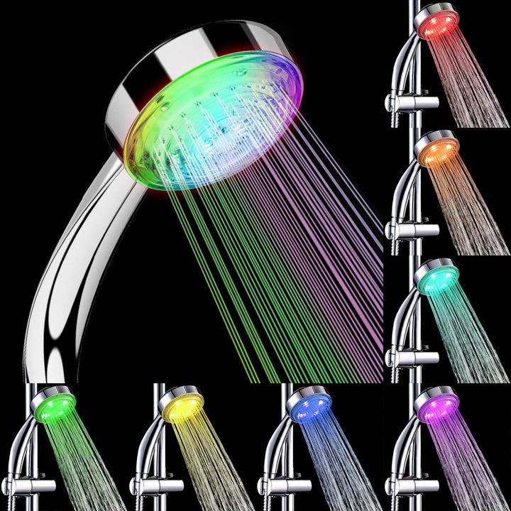 JINYOMFLY LED-Duschkopf, beleuchteter Duschkopf, Farbduschkopf, LED-Handbrause, automatischer Wechse
