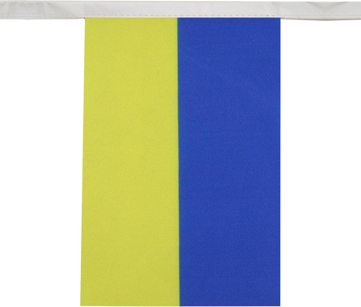 AZ FLAG FAHNENKETTE Ukraine 12 Meter mit 20 flaggen 45x30cm- UKRAINISCHE Girlande Flaggenkette 30 x
