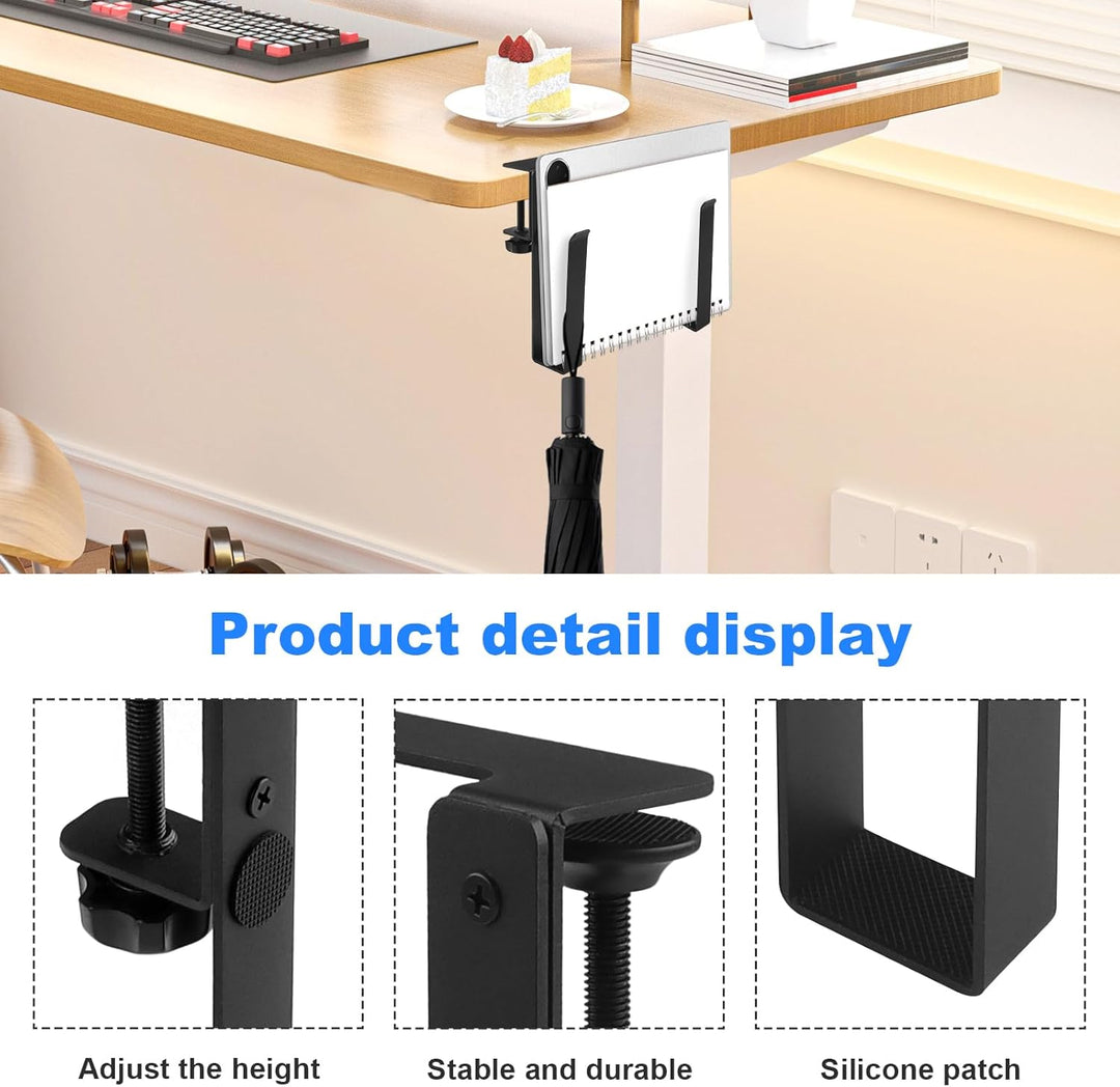 Aufhängbarer Laptop Organizer Schreibtisch Hänge Notebook Halter aus Aluminium Verstellbare Schreibt