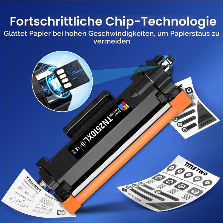 2er-Schwarz TN2510XL TN-2510XL HL-L2400DW Toner Kompatibel für Brother TN-2510 XL TN 2510XL TN2510 X