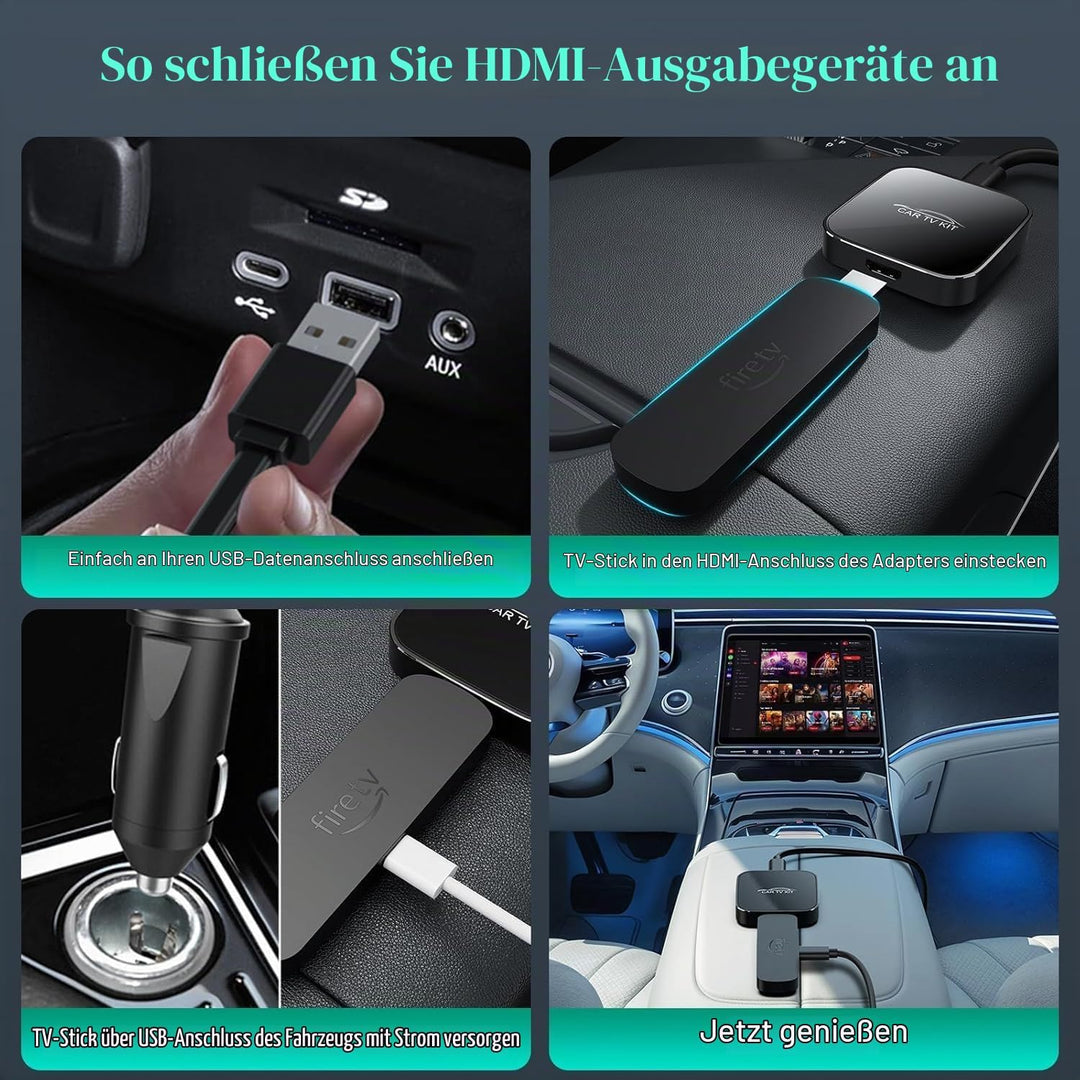3 in 1 Car TV Mate Pro mit Wireless CarPlay &amp; Android Auto Adapter, HDMI Multimedia TV Stick Konvert