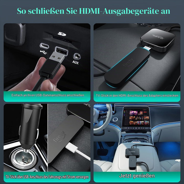 3 in 1 Car TV Mate Pro mit Wireless CarPlay &amp; Android Auto Adapter, HDMI Multimedia TV Stick Konvert