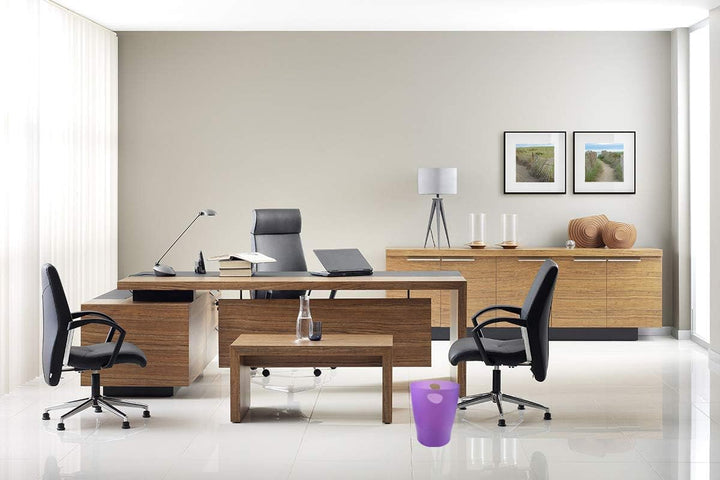 Exacompta 45319D ECOBIN 8er Pack Papierkörbe 15 Liter mit Griffen. Eleganter und robuster Papierkorb