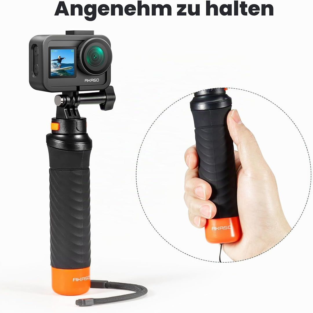 AKASO Brave 7 Action Cam 4K30FPS mit Schwimmender Handgriff 20MP WiFi Unterwasserkamera IPX8 Wasserd