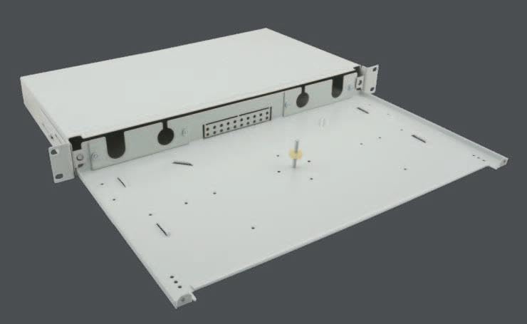 Helos LWL 19" Breakoutbox für 6/12/24-Fach LC Blende unbestückt, grau