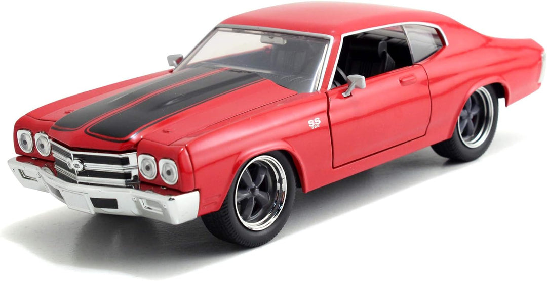 Jada Toys Fast & Furious Dom's 1970 Chevy Chevelle SS, Auto, Tuning-Modell im Massstab 1:24, zu öffn