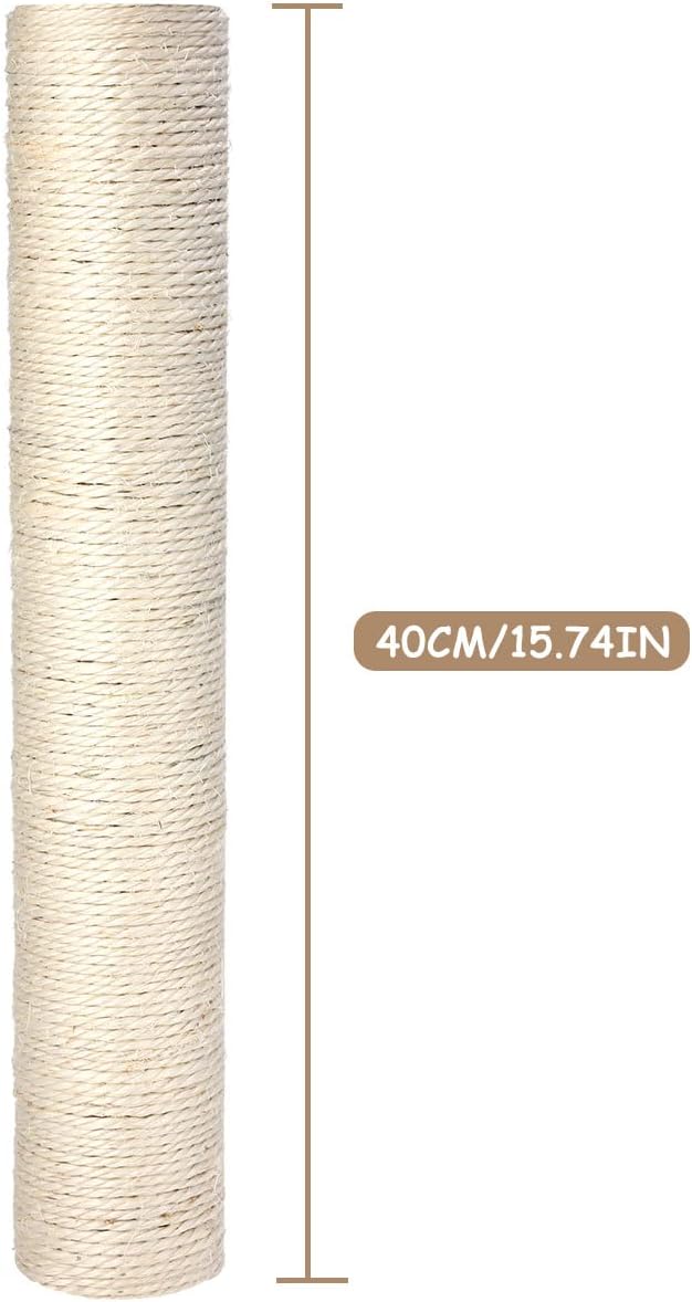Pinkgarden Ersatz-Kratzbaum für Katzen, Sisal, 40 cm, 2 Stück M8 Ersatz-Kratzbaumteile für die Renov