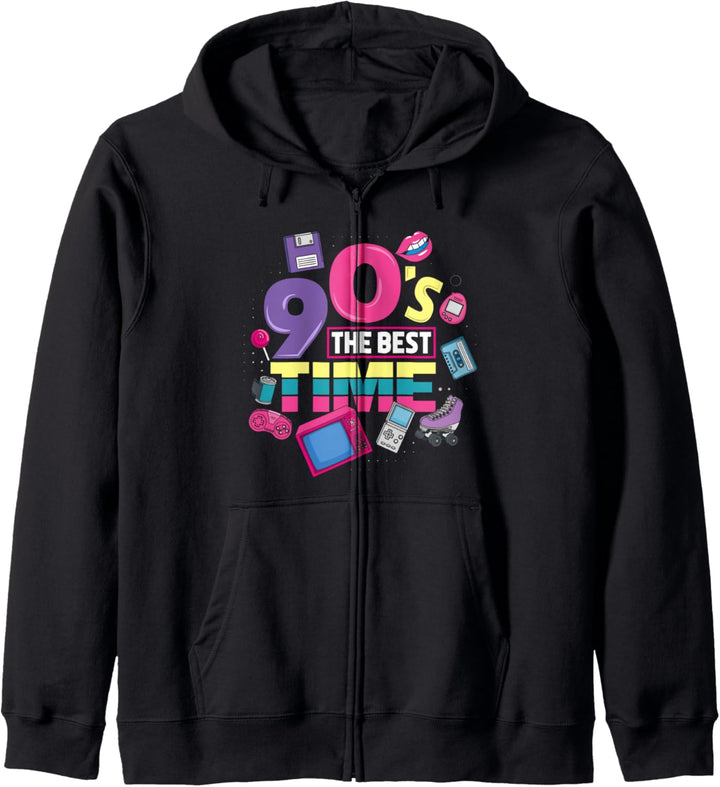 90er Jahre Party Mottoparty Outfit Kostüm Vintage Retro Kapuzenjacke