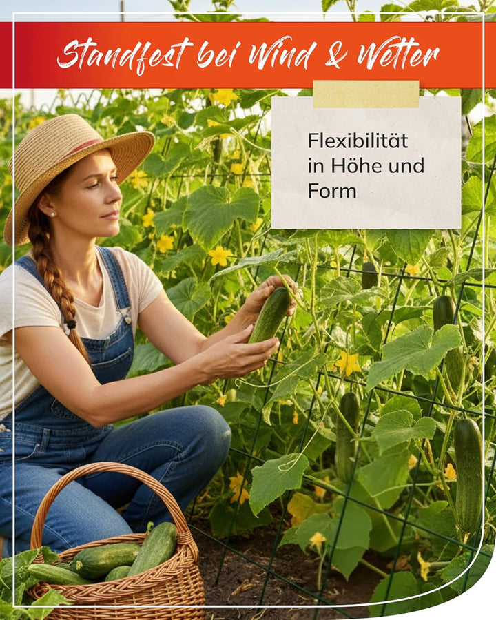 bellissa – Rankgitter-Verbinder Andybell 45° 6er-Set 11x1x11cm – Plastikfreie Verbindungsstücke für