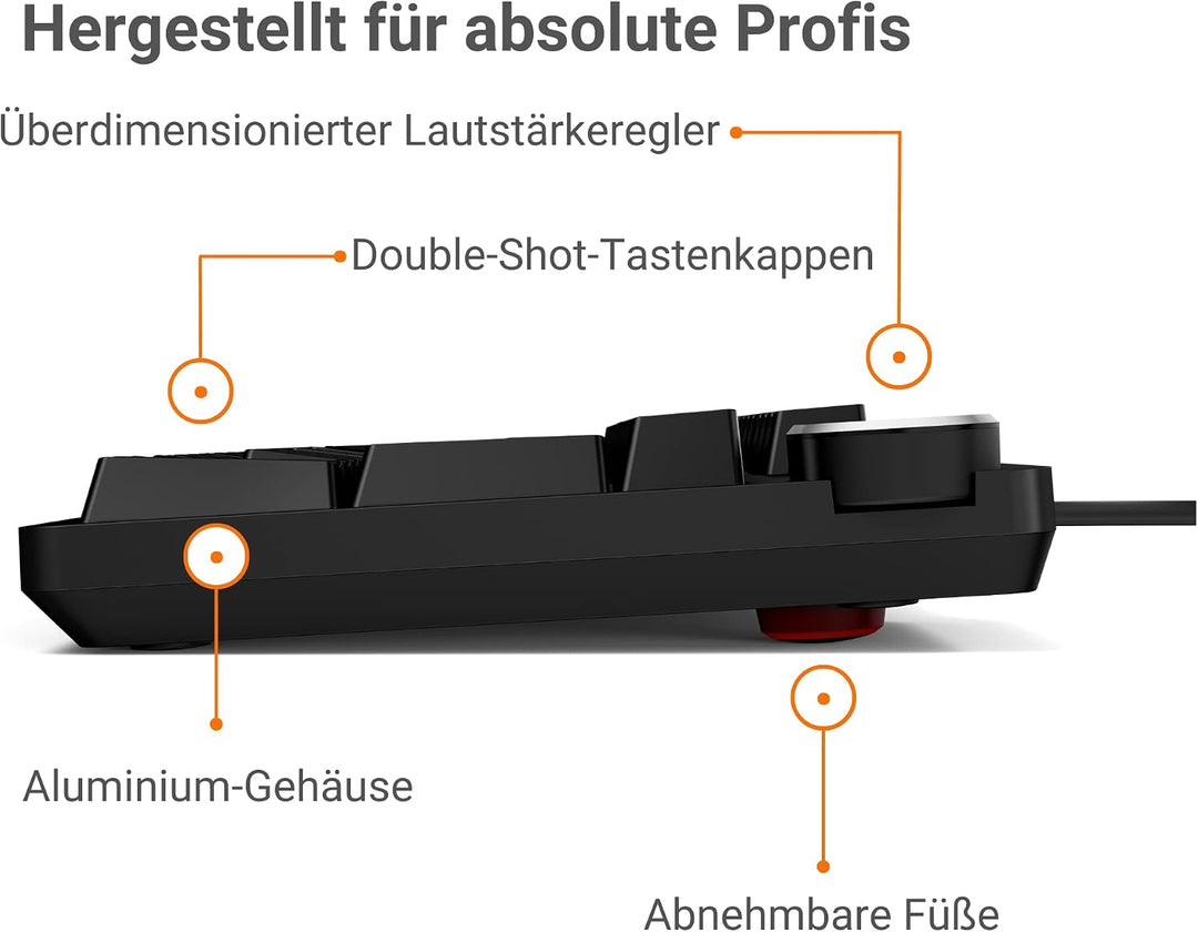 Das Keyboard 6 Professionelle kabelgebundene mechanische Tastatur mit Hintergrundbeleuchtung – Takti