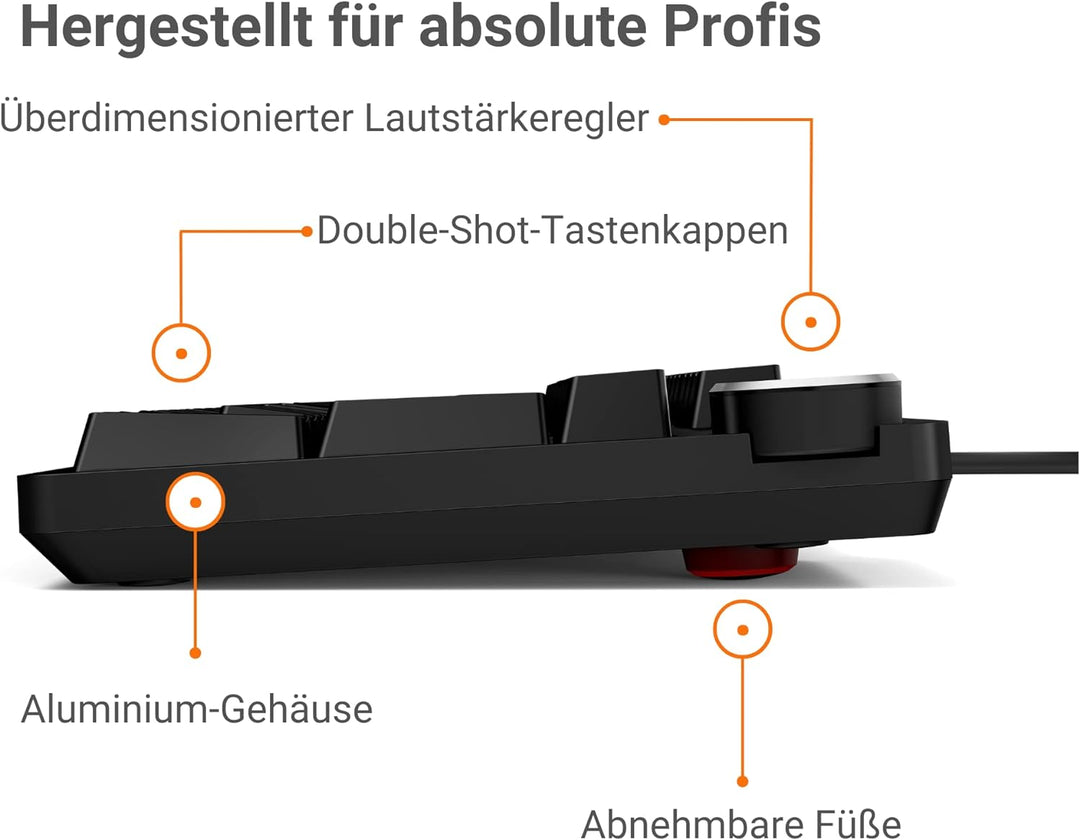 Das Keyboard 6 Professionelle kabelgebundene mechanische Tastatur mit Hintergrundbeleuchtung – Takti