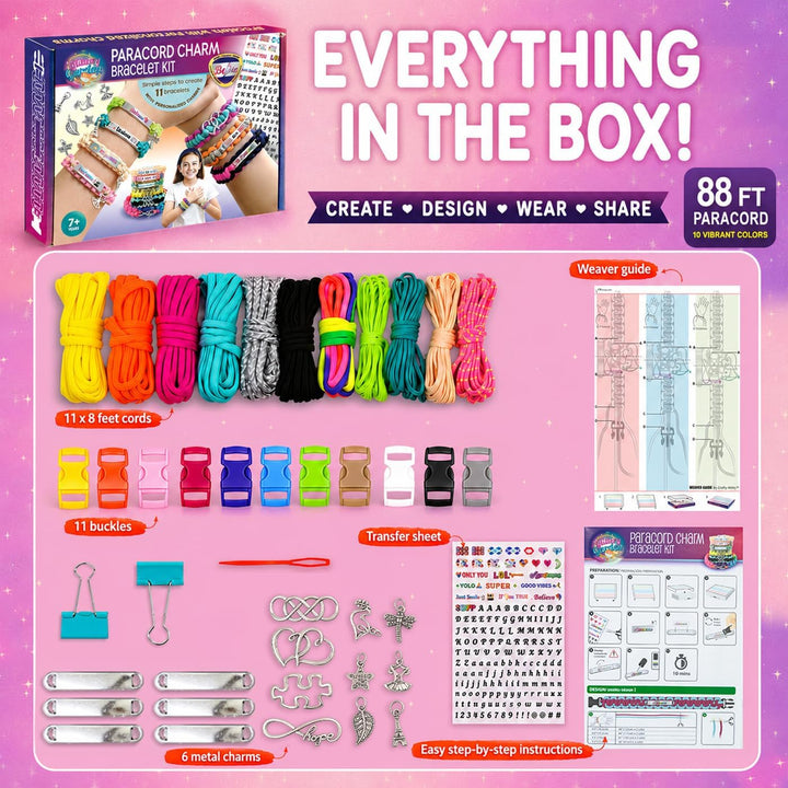 Personalisierte Charm Friendship Bracelet Making Kit: Beste Kinder im Alter von 7-14. Grosse Aktivit