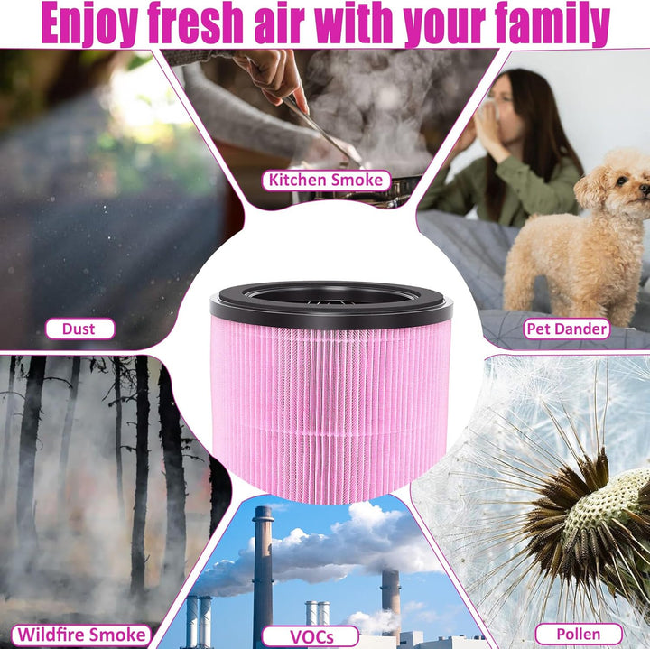 AP0601 Ersatzfilter Kompatibel mit AIRTOK AP0601 Luftreiniger, 4-in-1 H13 HEPA Filter, Hocheffizient