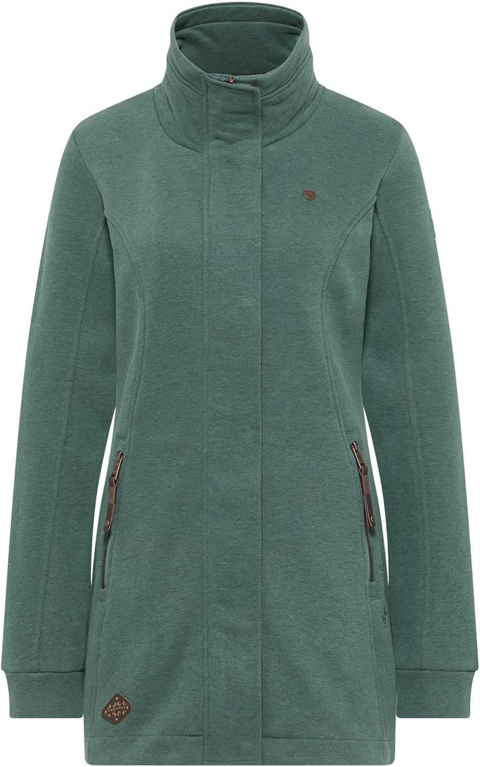 Ragwear LETRICE Damen Frauen Kapuzenjacke,Sweatjacke lang,Übergangs-Parka,Kapuze,Seitentaschen XS Pi