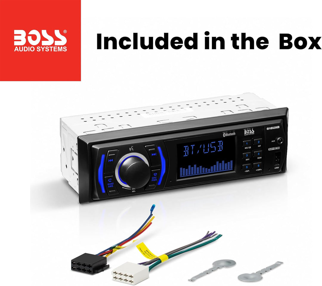 BOSS Audio 616UAB Single-DIN Mech-Less Multimedia Player