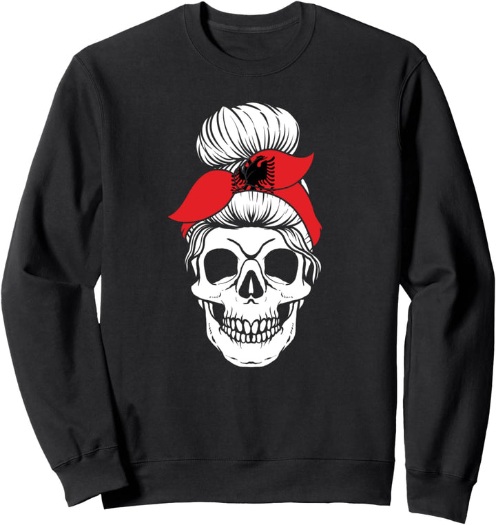 Nationalität Herkunft Land Staat - Totenkopf Albanien Sweatshirt