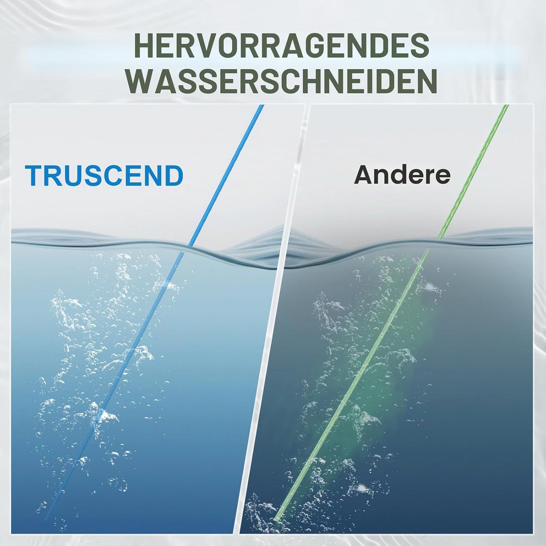 TRUSCEND Geflochtene Angelschnur 8fach, Angelzubehör Angelschnur geflochten glatt und ultradünn, PE
