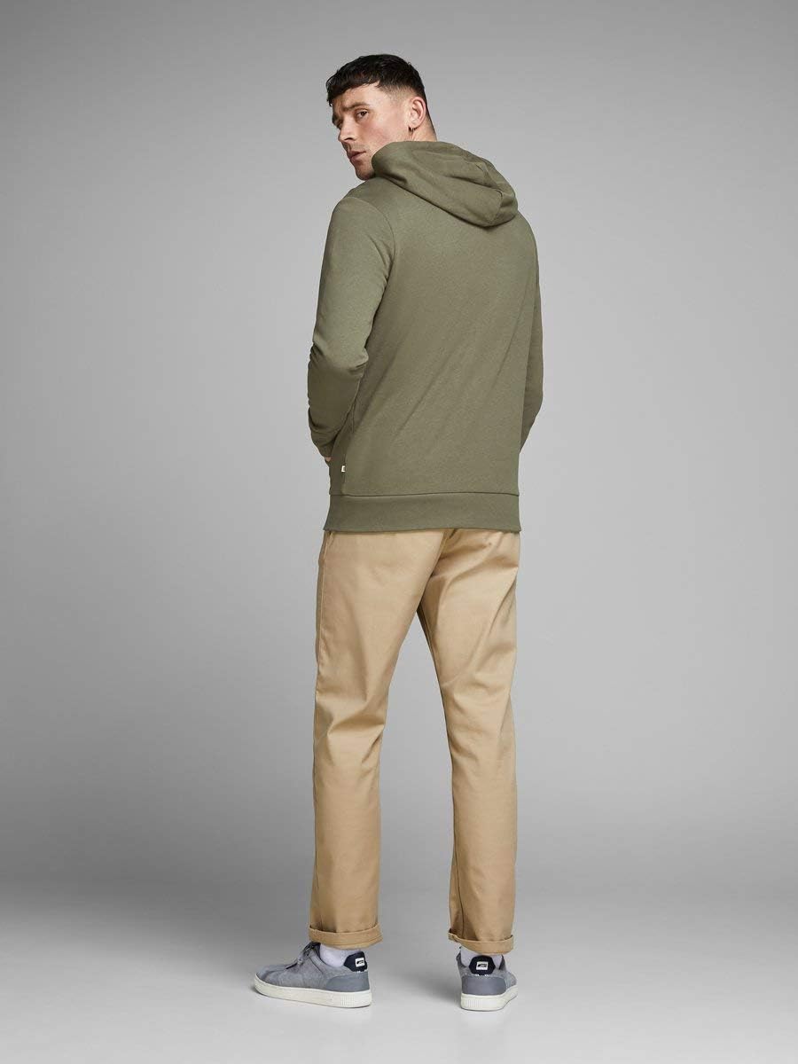 JACK & JONES Herren JJEHOLMEN Sweat Zip Hood S Grün (Olive Night Fit:reg Fit), S Grün (Olive Ni