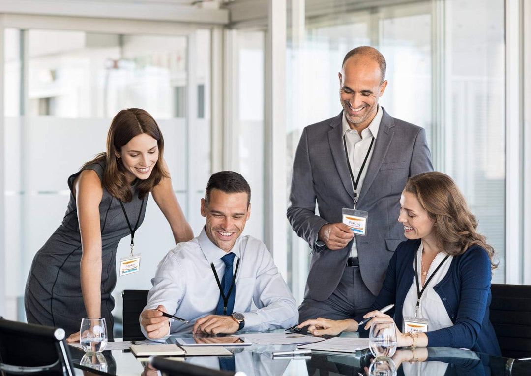 Fushing 50pcs étiquettes de protection en plastique transparent en forme de carte d'identité, porte-