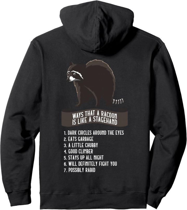STAGEHAND Bühnenhelfer Bühnentechniker WASCHBÄR Pullover Hoodie