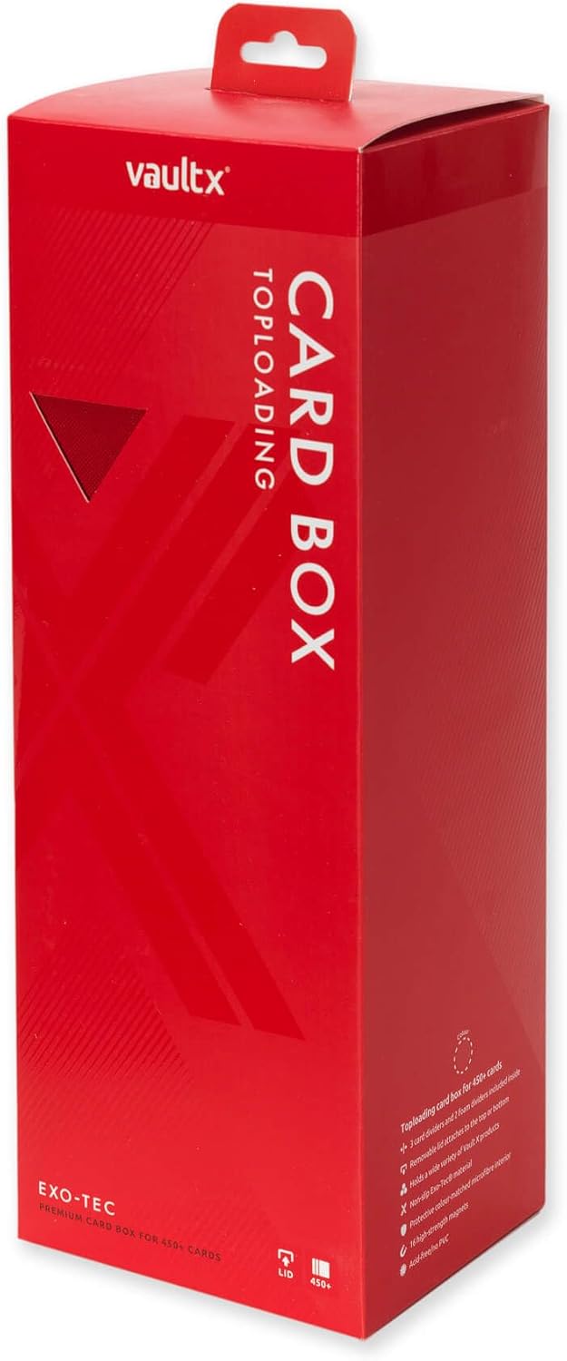 Vault X Aufbewahrungsbox für Trading Cards, Premium Exo-Tec-Material, Magnetdeckel, Trennwände & Sch