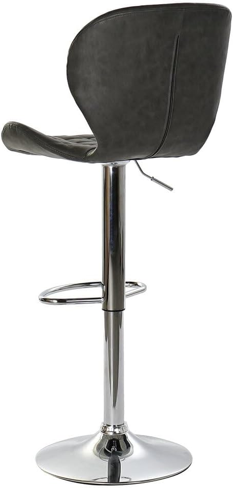 TABURETE PU METAL 47X50X110 110CM GRIS OSCURO