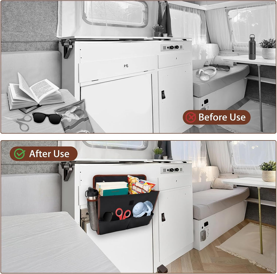 2 Stück Tür Organizer, Wohnmobil Organizer – Tragbarer und Faltbarer Aufbewahrungsorganizer für Camp
