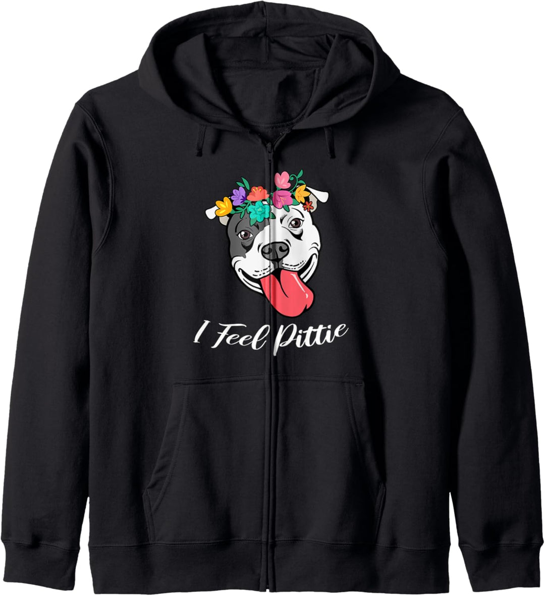 Niedliche Damen Pitbull Geschenk Pit Bull fühle mich Pittie Kapuzenjacke