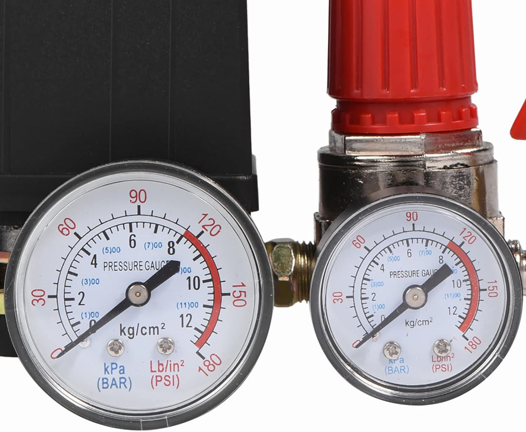 Luftkompressor, Druckschalter, Druckschalter, Luftkompressor mit Reglern Manometer (Manometer aus Ku