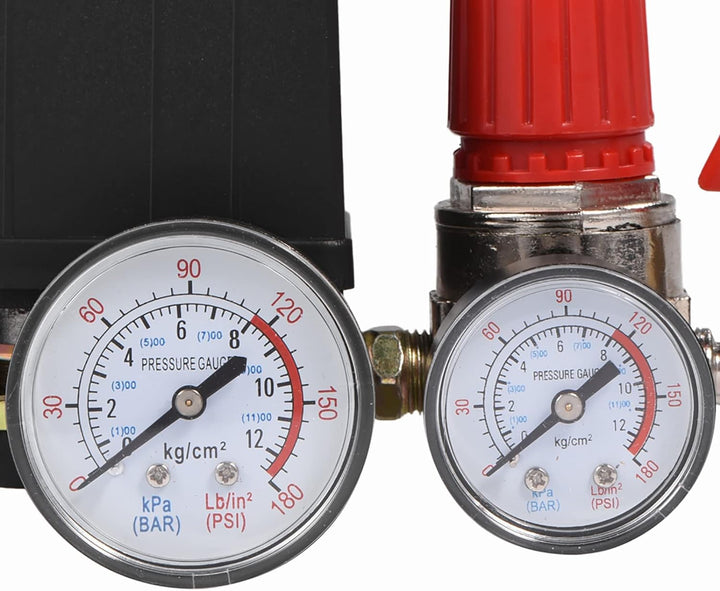 Luftkompressor, Druckschalter, Druckschalter, Luftkompressor mit Reglern Manometer (Manometer aus Ku