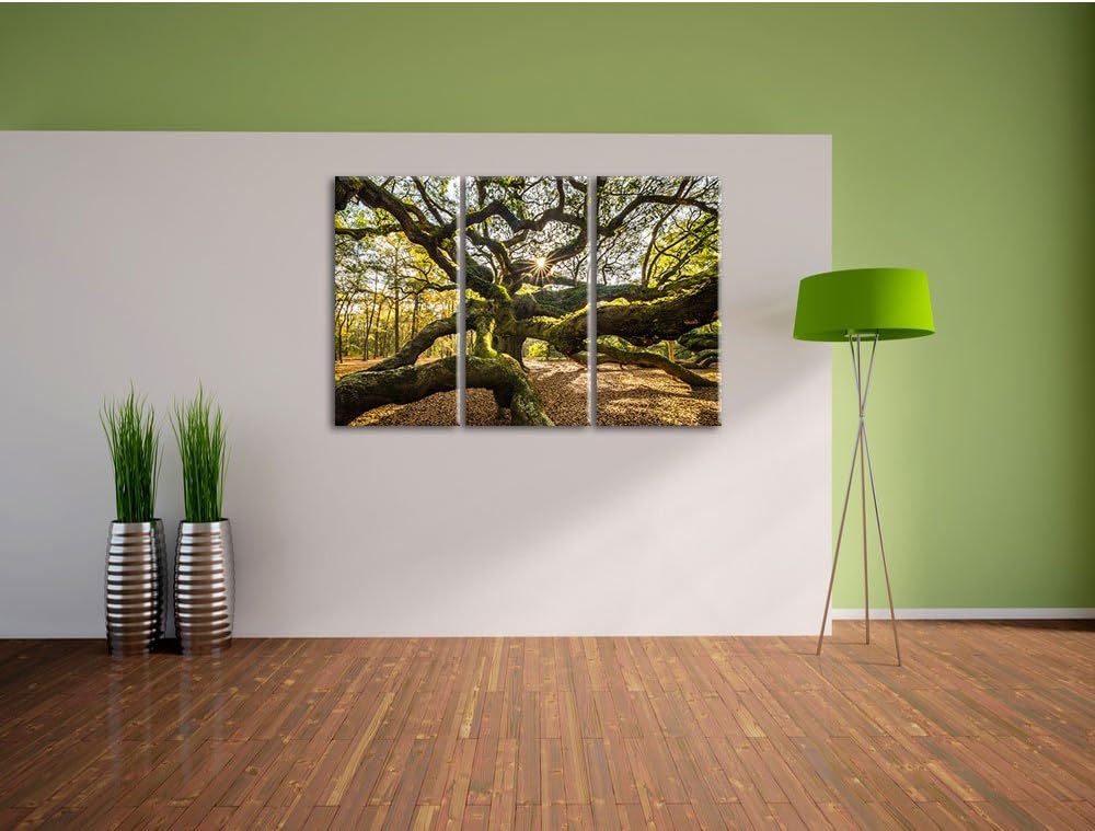 Pixxprint gigantisch verzweigter Baum als Leinwandbild | Grösse: 3 Teilig (120x80) | Wandbild| Kunst