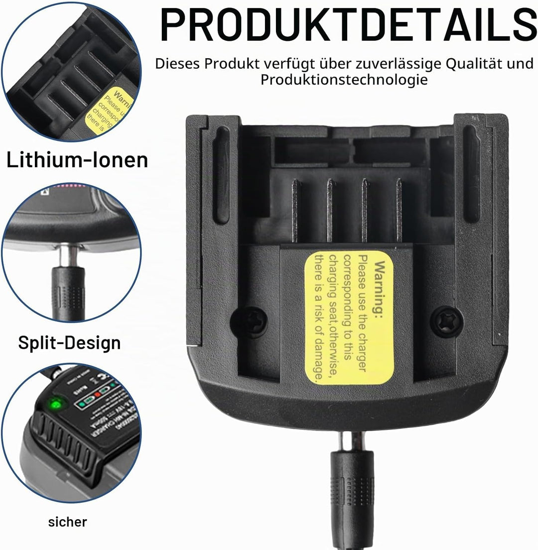 18V/20V Ladegerät Kompatibel Mit Black &amp; Decker, Ladegerät Lithium-Akku Lithium-Ionen-Ladegerät BL20