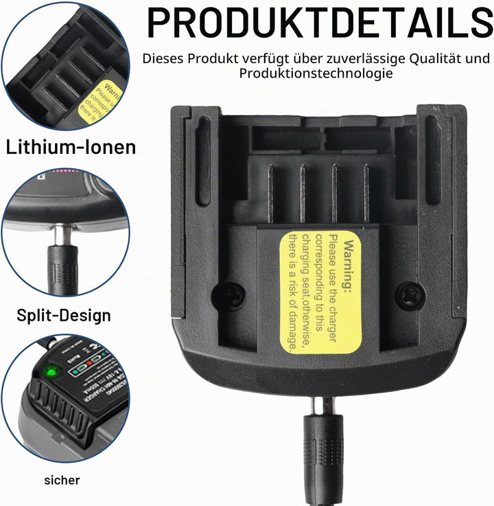 18V/20V Ladegerät Kompatibel Mit Black &amp; Decker, Ladegerät Lithium-Akku Lithium-Ionen-Ladegerät BL20