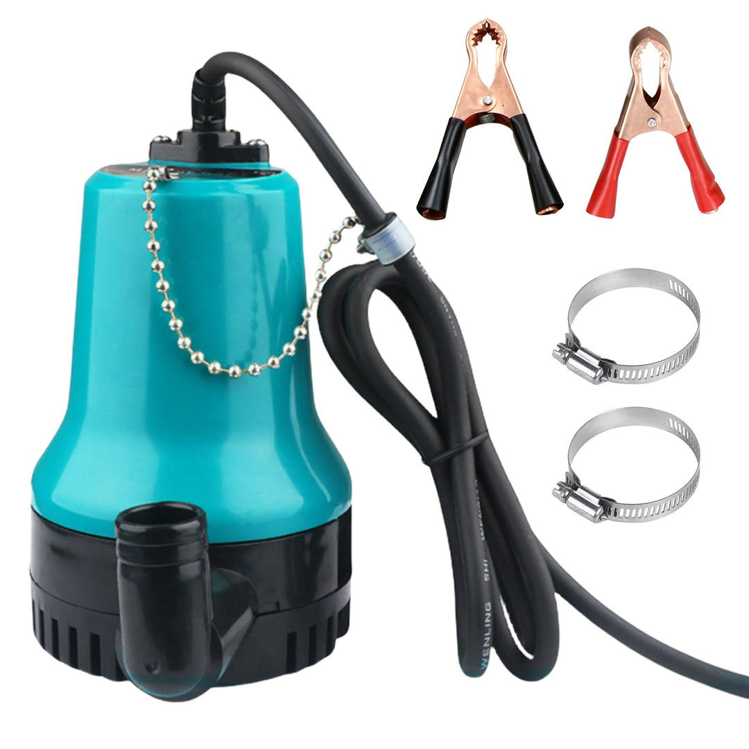 Tauchpumpe Schmutzwasser Mini Wasserpumpe DC 12V Tauchwasserpumpe 50W 4200L/H Wassertransferpumpe fü
