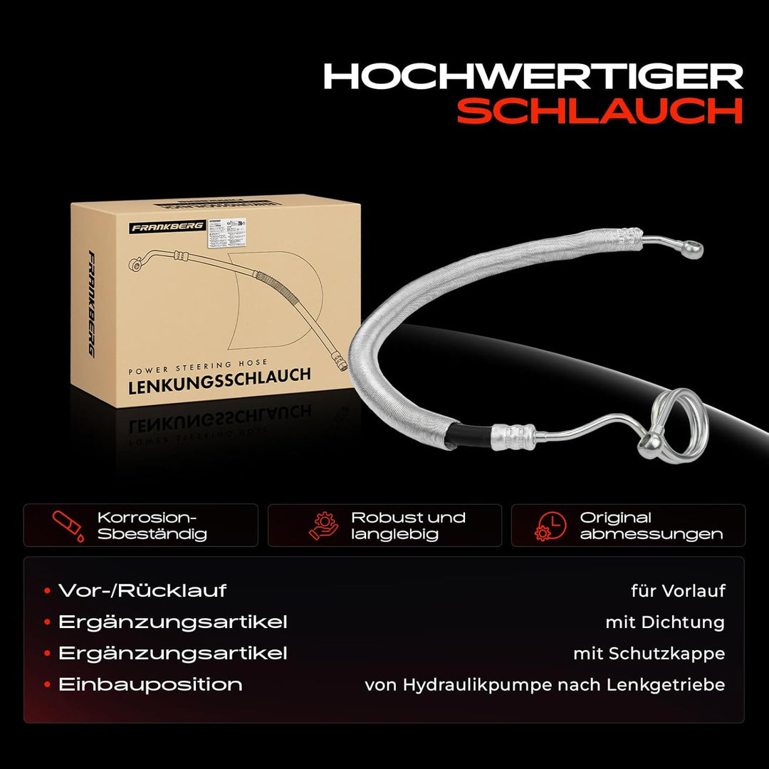 Frankberg Servolenkung Schlauch Kompatibel mit Fiesta V JD JH 2001-2008 Fiesta V Van 2003-2010 Fusio