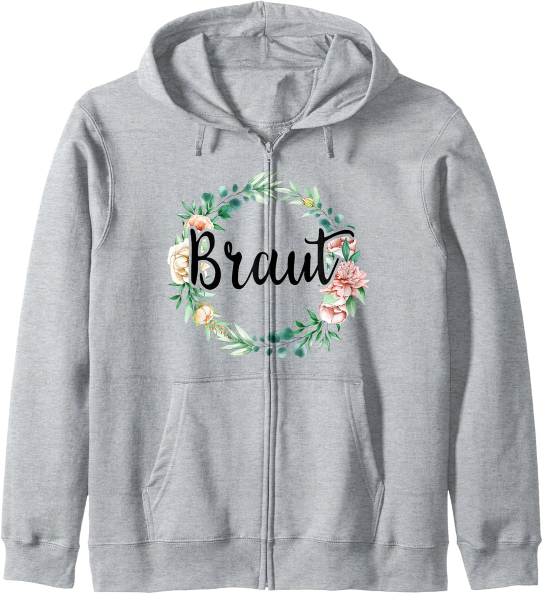 Damen Braut Bride to be JGA Junggesellinnenabschied Blume Kapuzenjacke