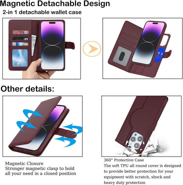 Ｈａｖａｙａ für iPhone 14 Pro Max Hülle Kompatibel mit Magsafe für iPhone 14 Pro Max Hülle Kartenetui gel