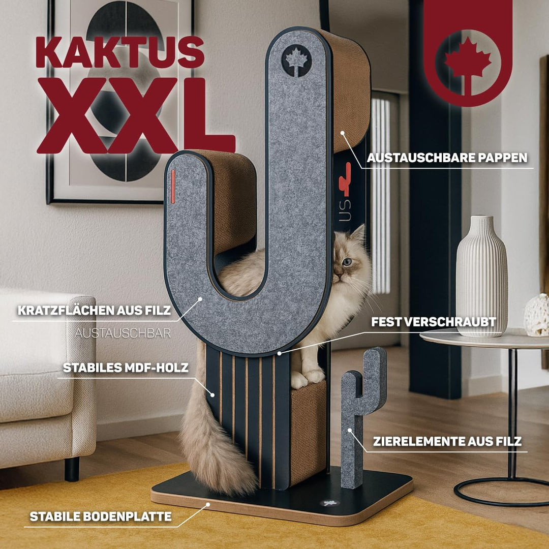 CanadianCat Company | Design Kratzmöbel Kaktus XXL | Kratzsäule, Kratzstamm | 50 x 30 x 104,5 cm