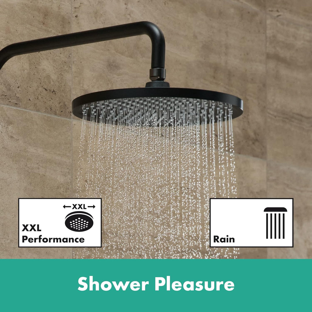 hansgrohe Duschkopf Crometta S, Kopfbrause wassersparend, Regendusche mit 1 Strahlart, Mattschwarz M