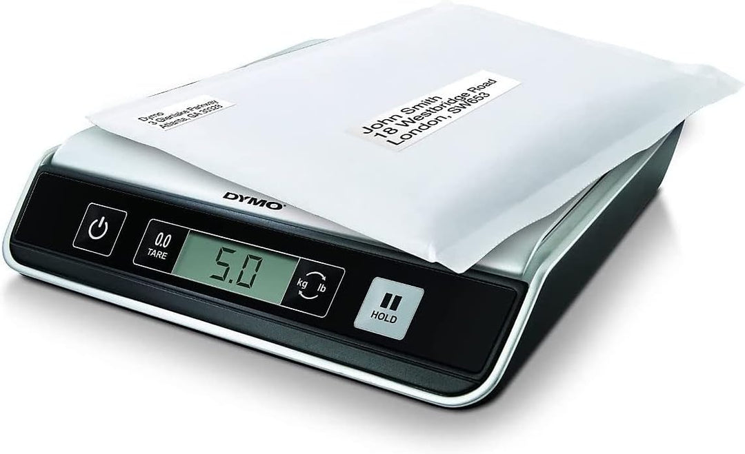 DYMO M10 Paketwaage | bis zu 10 kg | USB Briefwaage mit LCD-Bildschirm | 20 cm x 20 cm bis 10 kg, bi