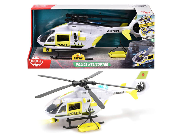 Dickie Toys 203716028007 - Norwegischer Polizeihubschrauber - Polizeihubschrauber Licht, Sound, Bahr