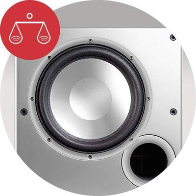 Polk Audio PSW10E Aktivsubwoofer für Heimkino Soundsysteme und Musik, 10" Bass Box, 100 Watt Single,