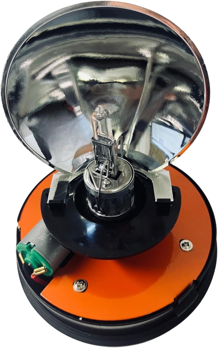 Rundumleuchte 12V / 24V H1 flexibler Fuss Rundumkennleuchte Warnleuchte gelb E9
