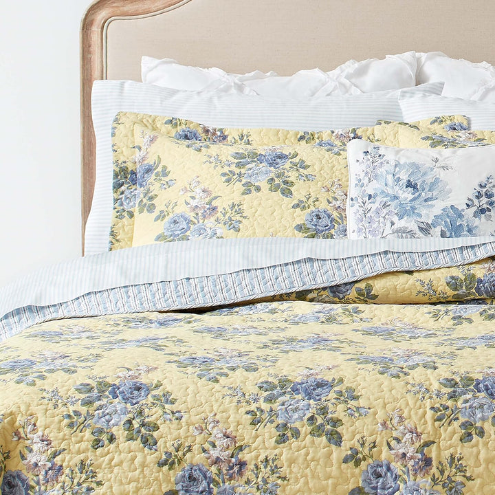 Laura Ashley Home Linley Collection Bettwäsche-Set, 100% Baumwolle, wendbar, leicht und atmungsaktiv