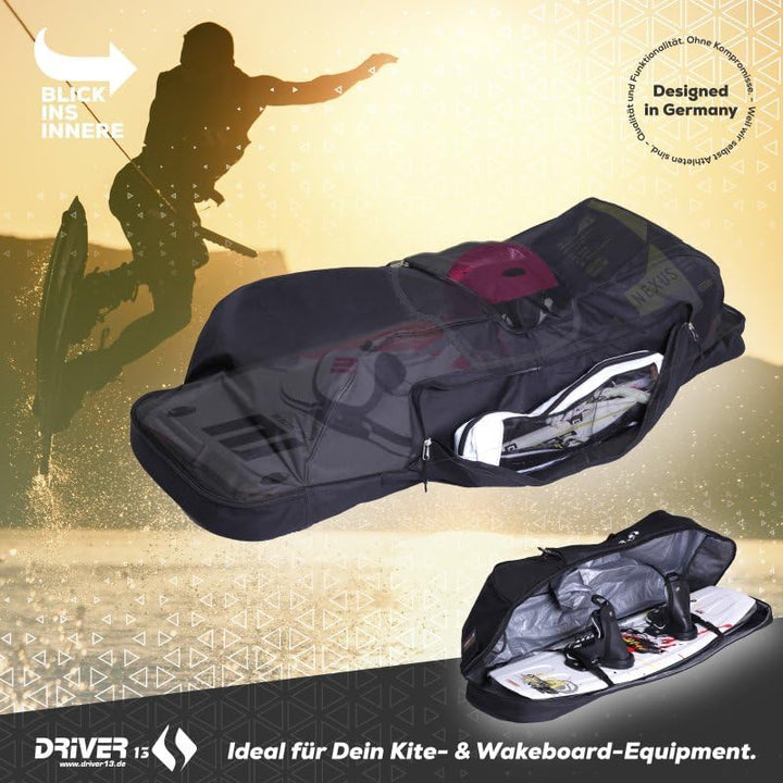 Driver13 ® Wakeboard-/Kiteboard-Tasche No. 02 mit Rucksacksystem