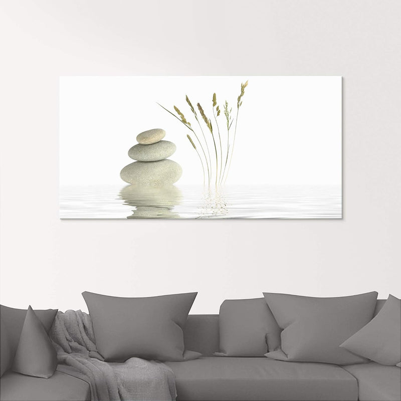 ARTland Glasbilder Wandbild Glas Bild einteilig 60x30 cm Querformat Asien Wellness Entspannung Spa Z