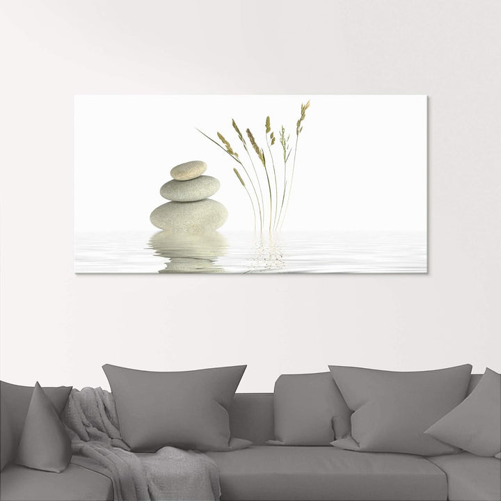 ARTland Glasbilder Wandbild Glas Bild einteilig 40x40 cm Quadratisch Asien Wellness Entspannung Spa